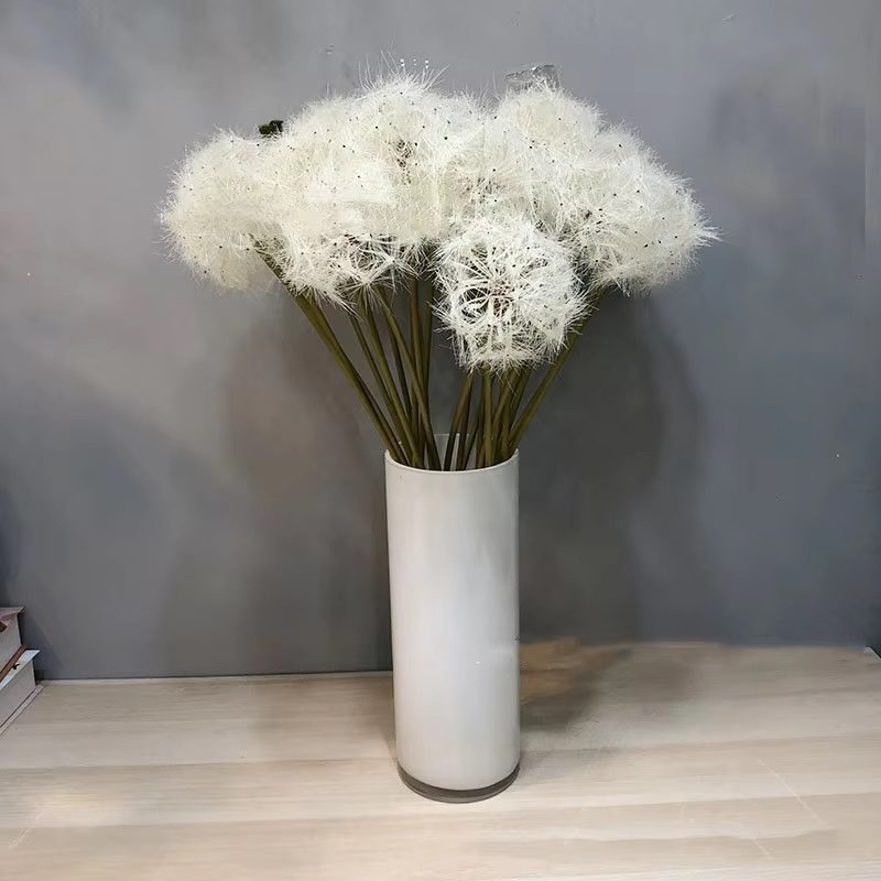 Artificial Dandelion Stems – 65cm Faux Dandelion Puff Flowers Afaux798