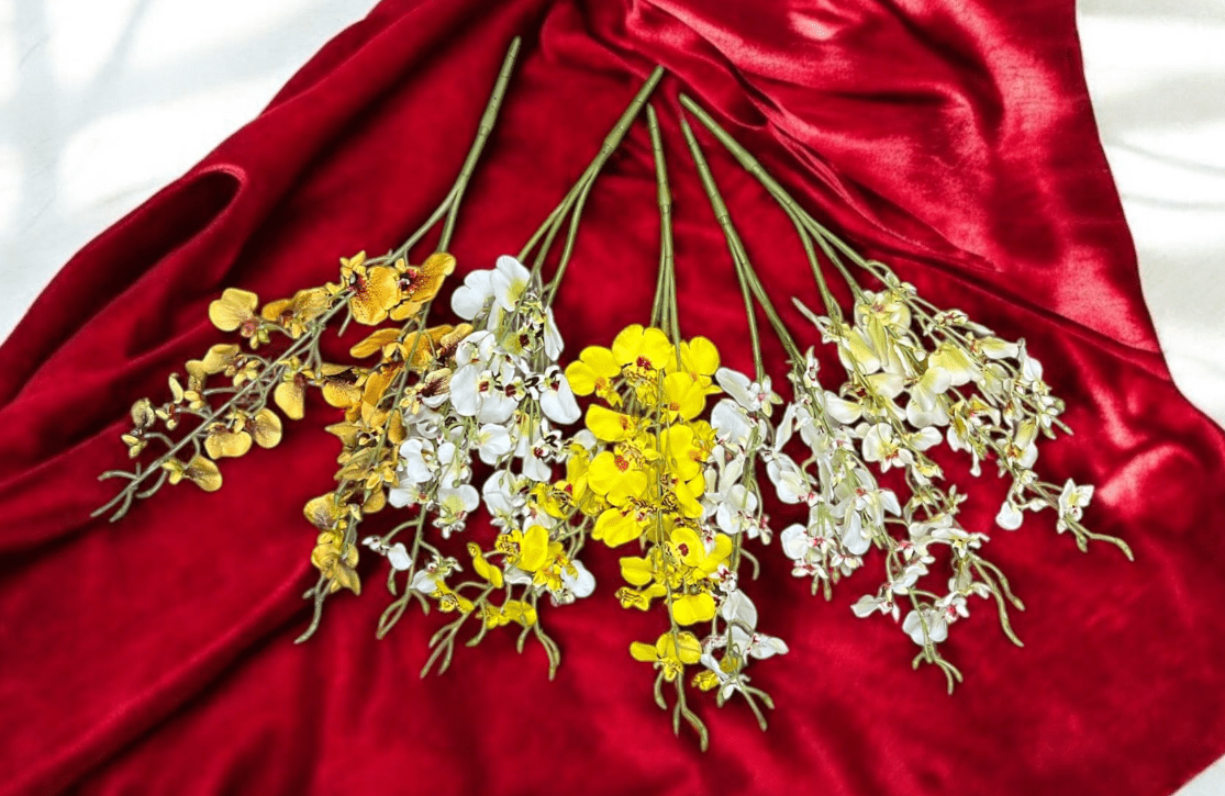 Artificial Flowers Tiger Orchids Bush, plants, arrangement, home decor, events  Afaux809