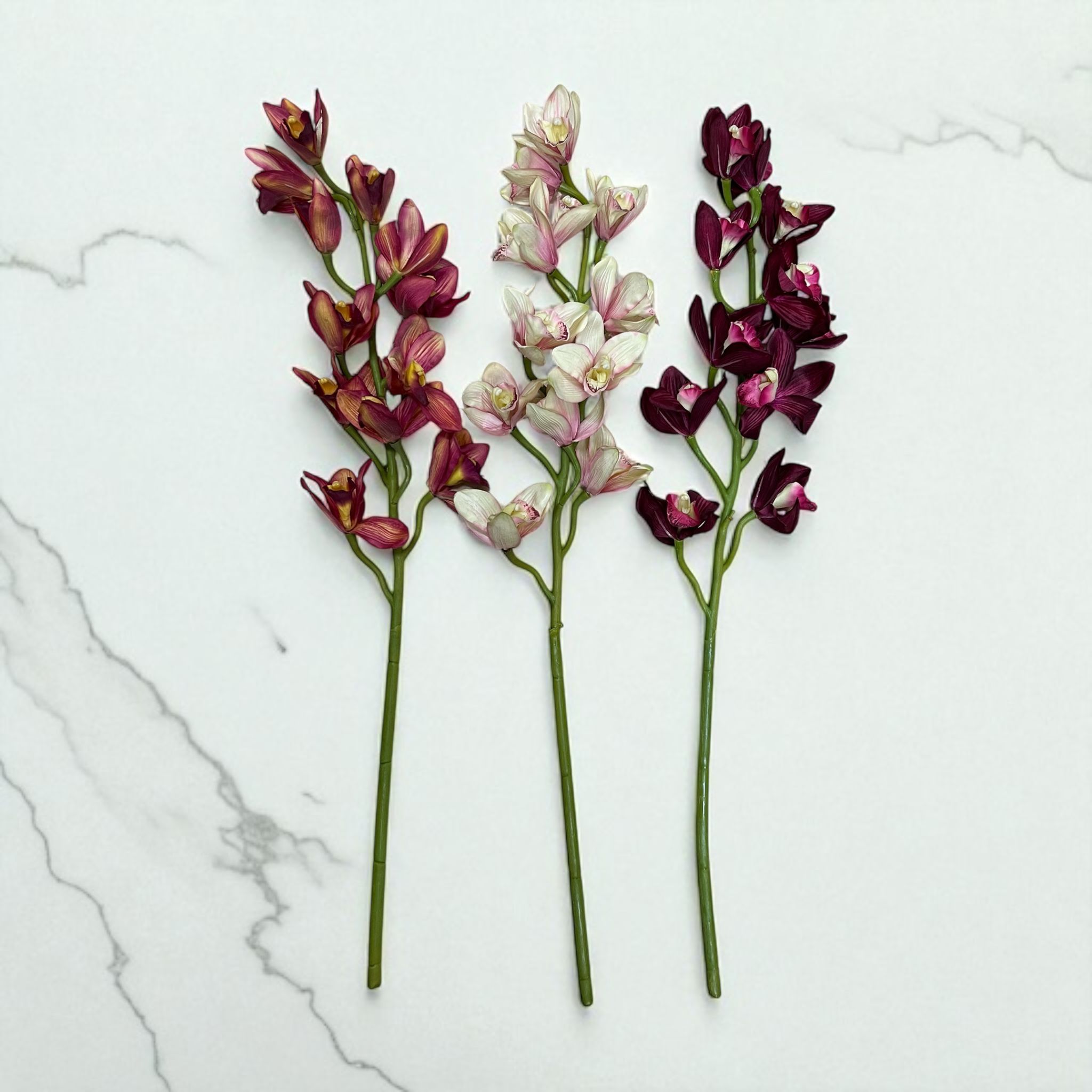 Artificial Orchid Flowers, Faux Flower Stems for Home Decor, Wedding & Events, office, plants. Afaux819