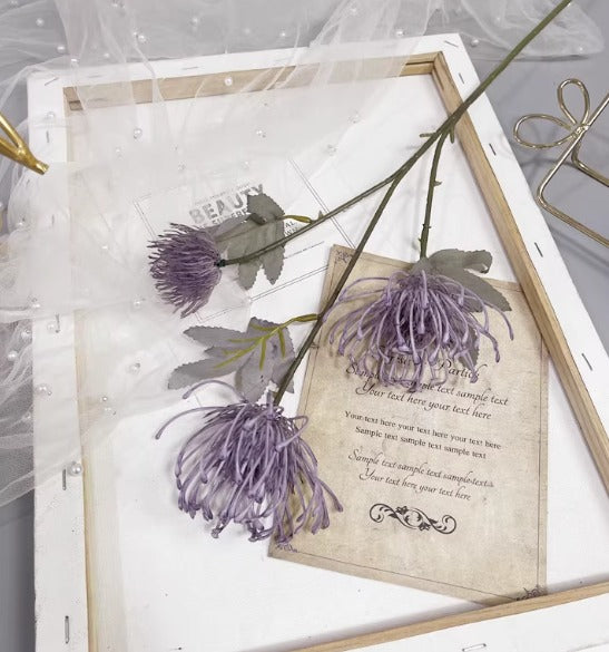 Artificial Spider Chrysanthemum Spray, faux flowers