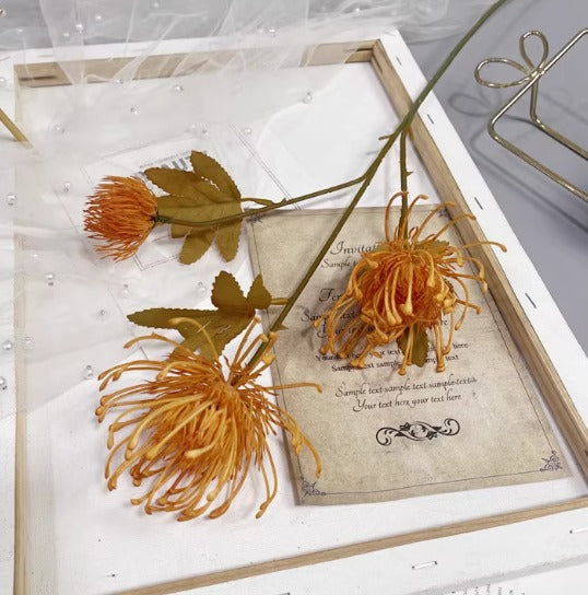 Artificial Spider Chrysanthemum Spray, faux flowers