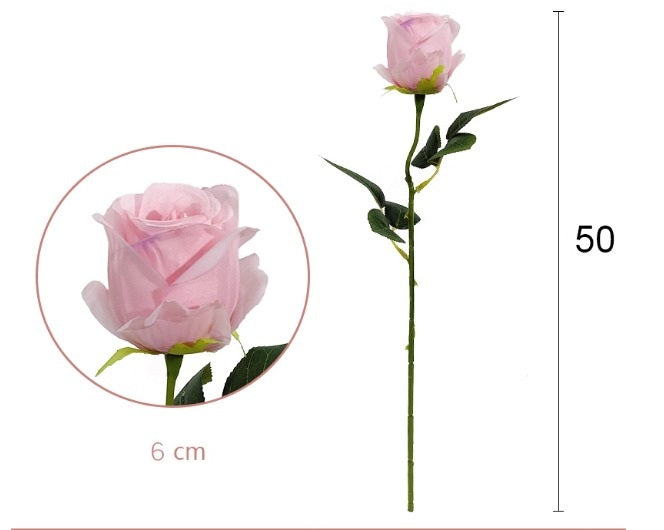Eternal Bloom Single Stem Rose – 50 cm Real-Touch Elegance Afaux833