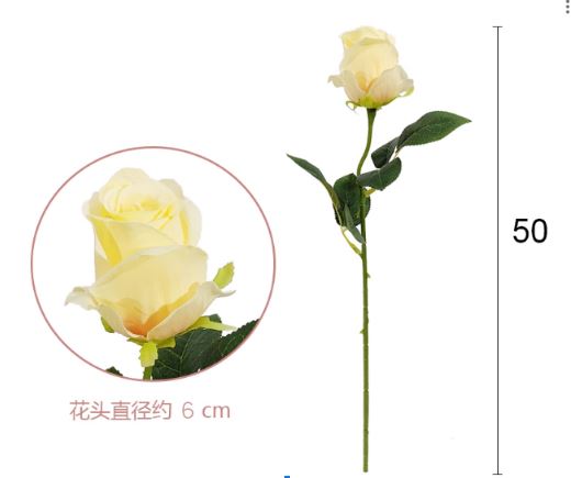 Eternal Bloom Single Stem Rose – 50 cm Real-Touch Elegance Afaux833