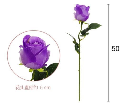 Eternal Bloom Single Stem Rose – 50 cm Real-Touch Elegance Afaux833