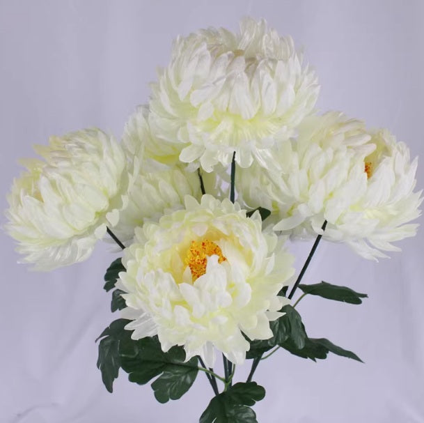 7-Head Center Chrysanthemum Artificial