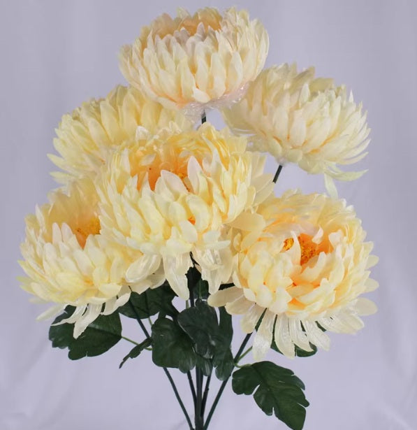 7-Head Center Chrysanthemum Artificial
