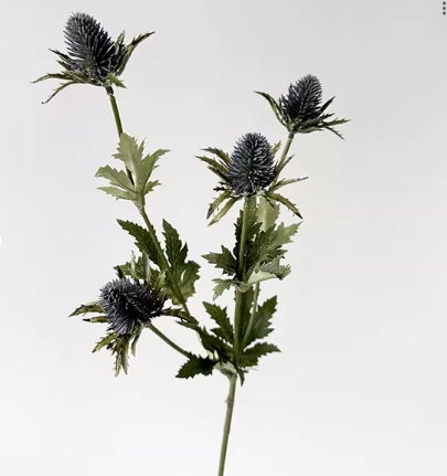Artificial Flowers Eryngium (Sea Holly) Stem – Premium Thistle Flower Afaux843
