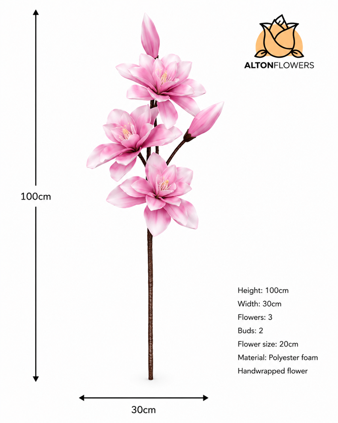 Beautiful handcrafted foam flower stem in a luxurious tone