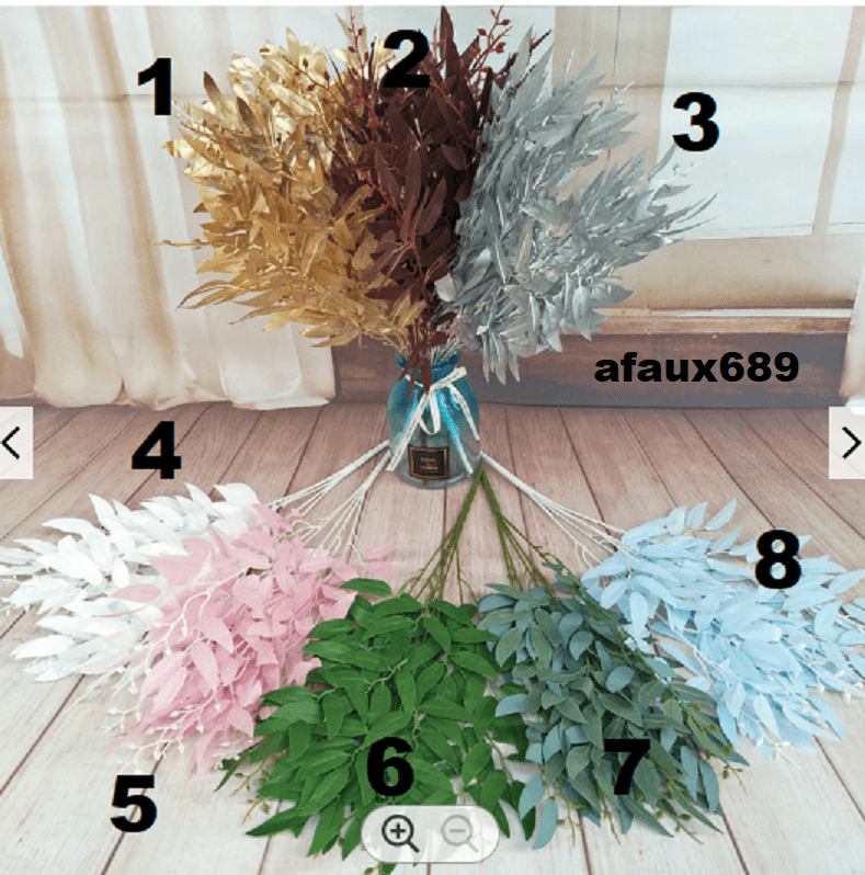 Artificial Eucalyptus Nicoli Leafs Bush x 5 stems, flower arrangement, home decor, events Afoil012