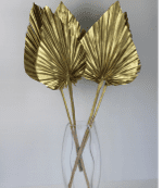 Dried Mini Gold Palm Spear, preserved leaf, dried, home decor, event Afoil035a