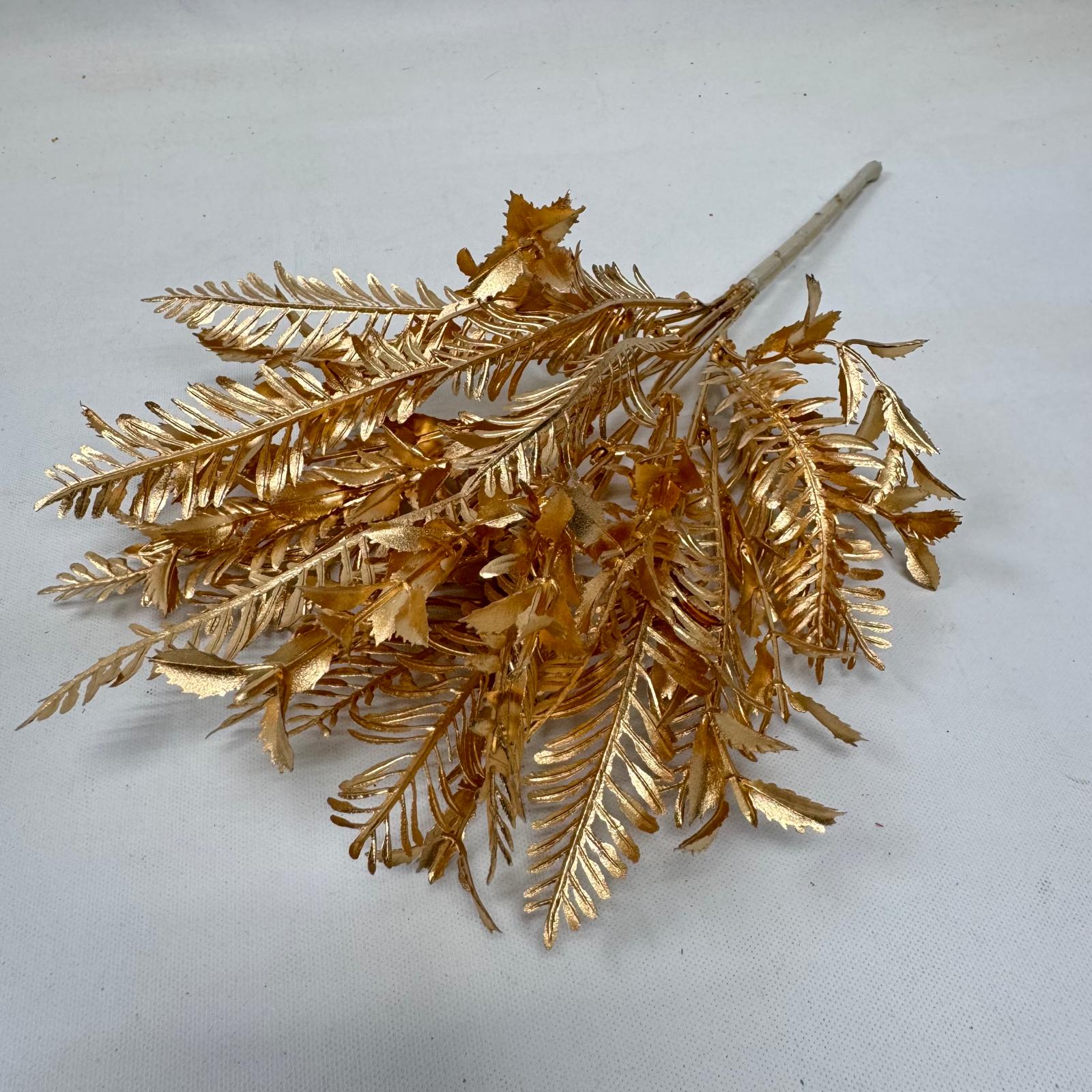 Plant Artificial Leafs Gold Bush, Home decor, flower arrangement, events Afoil171