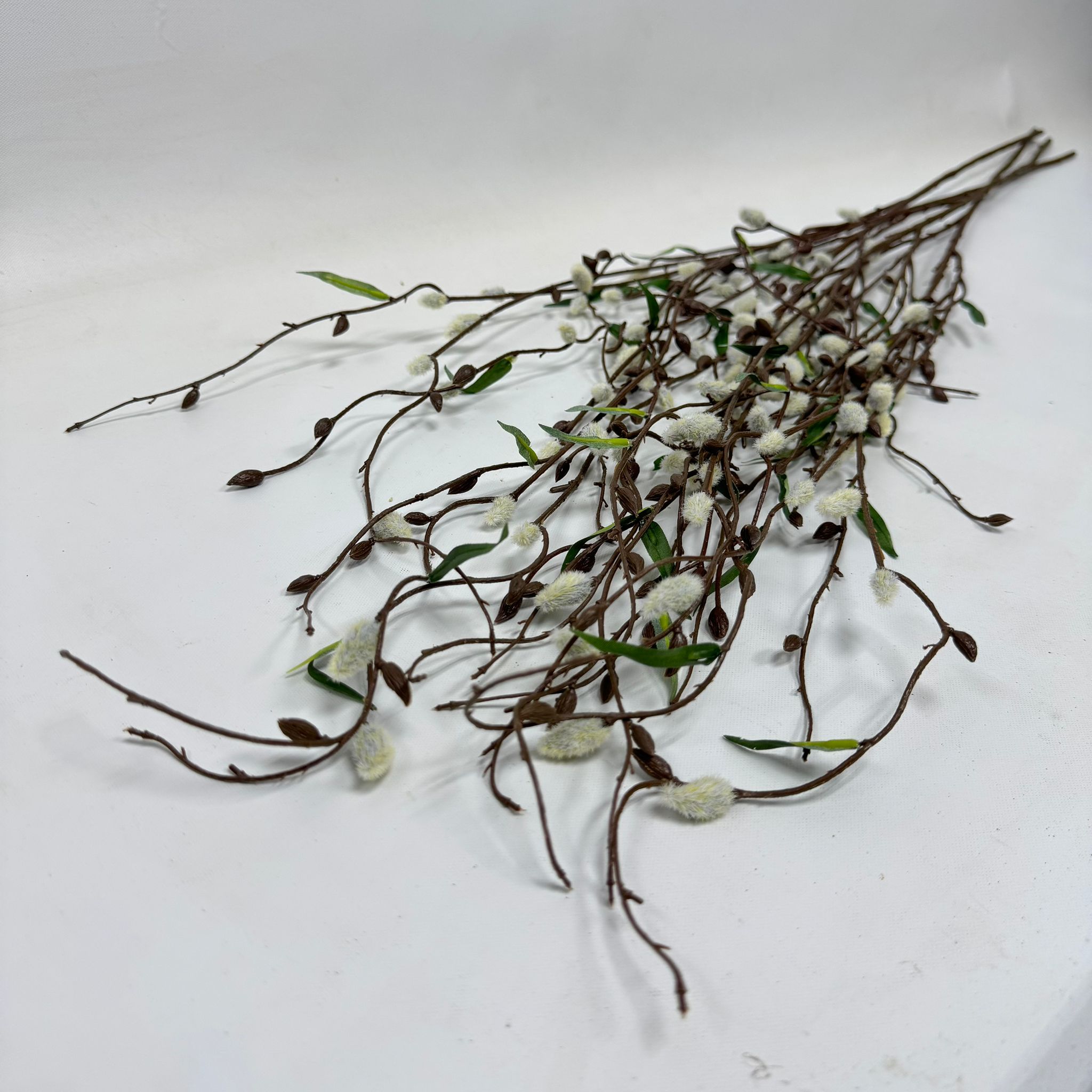 Artificial Pussy Willow Branches – 90cm Faux Floral Stems Afoil199