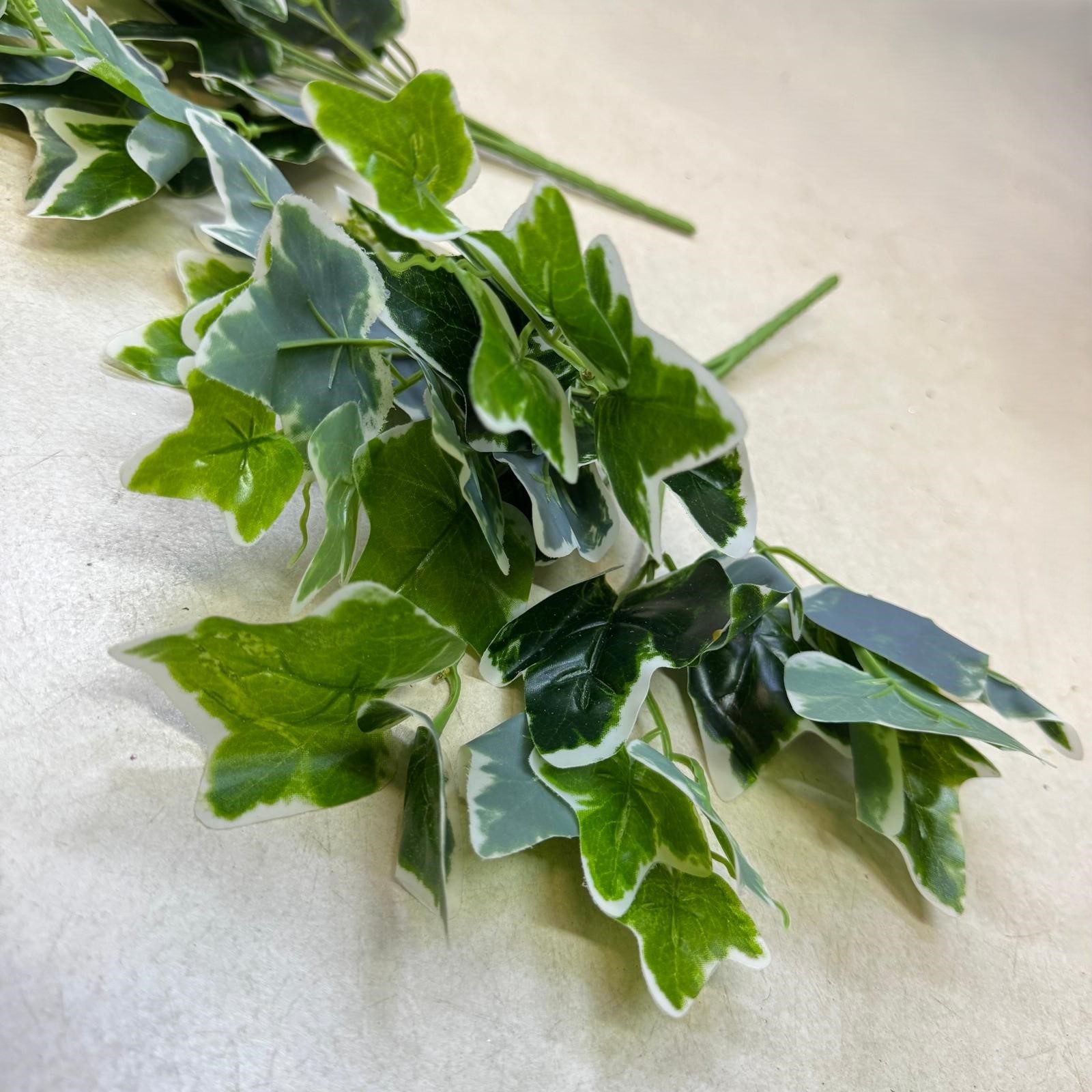 Artificial Variegated Ivy Bush – 30cm Faux Greenery for Home & Décor Afoil217