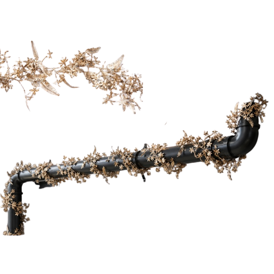 Christmas Garland Metallic Plastic 2m x 15cm – Luxe Festive Decor Afoil251