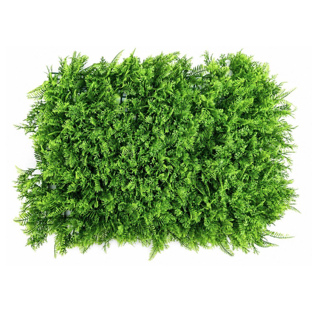 Artificial Boston Fern and Asparagus Fern plant wall panel from Alton Flowers, lush green faux greenery for interior decor.