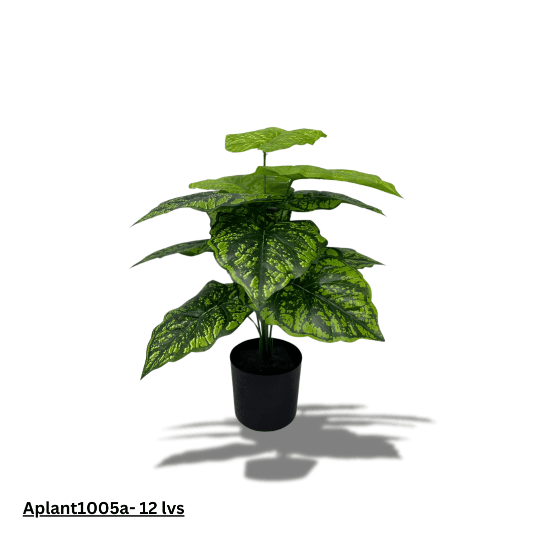 45cm Artificial Plant with black plastic cemented pot, home decor, garden, events Aplant1005a- 12 lvs