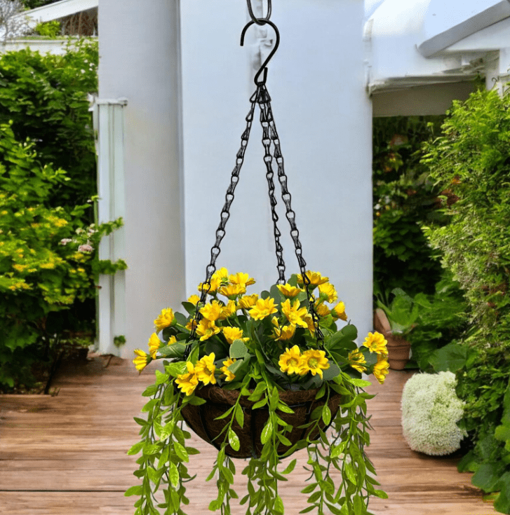 Plant artificial with flowers & pot, home decor, office, events, garden Aplant1045