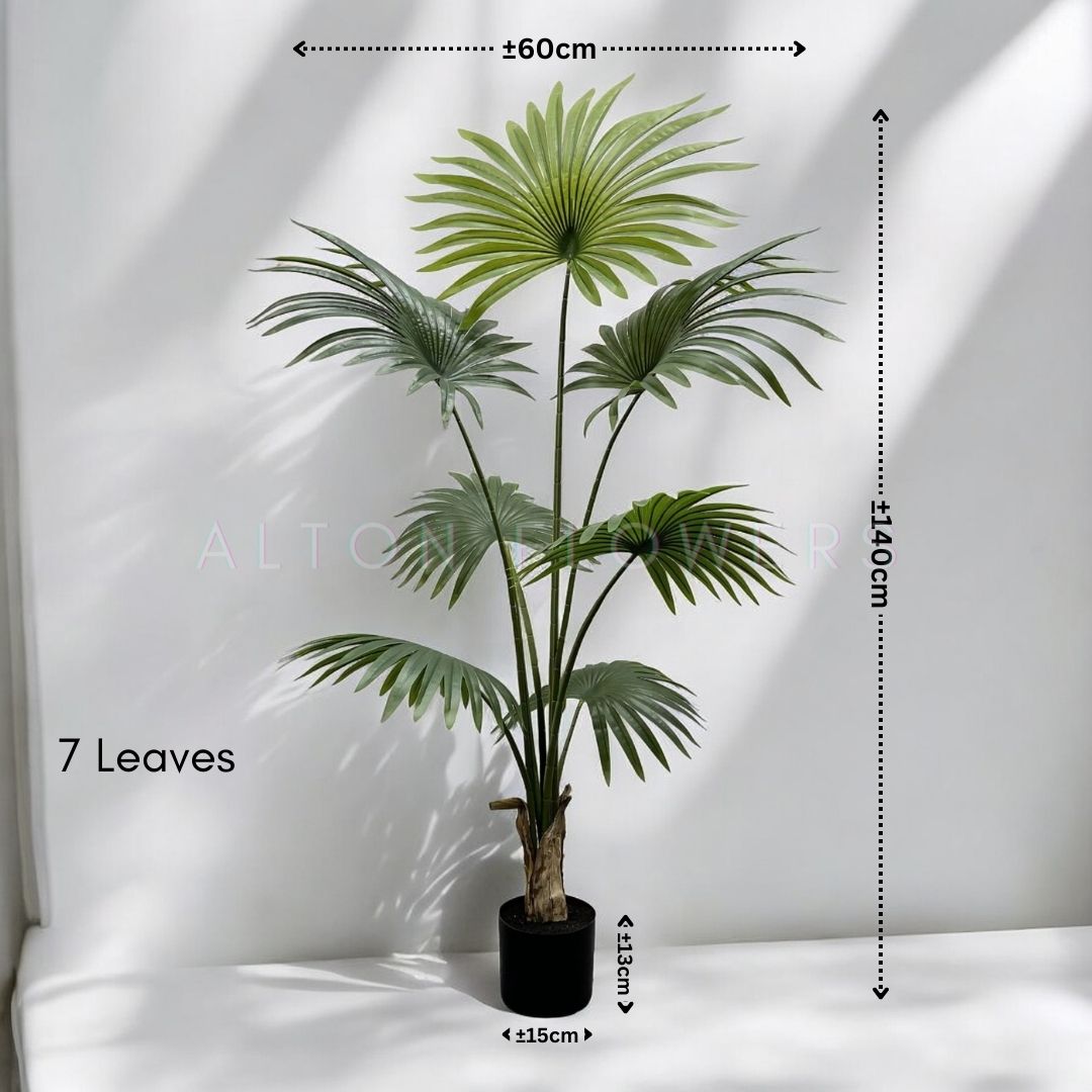 140cm Artificial Plant Fan Palm, Home Decor, Events, Gardens Aplant1062-140cm