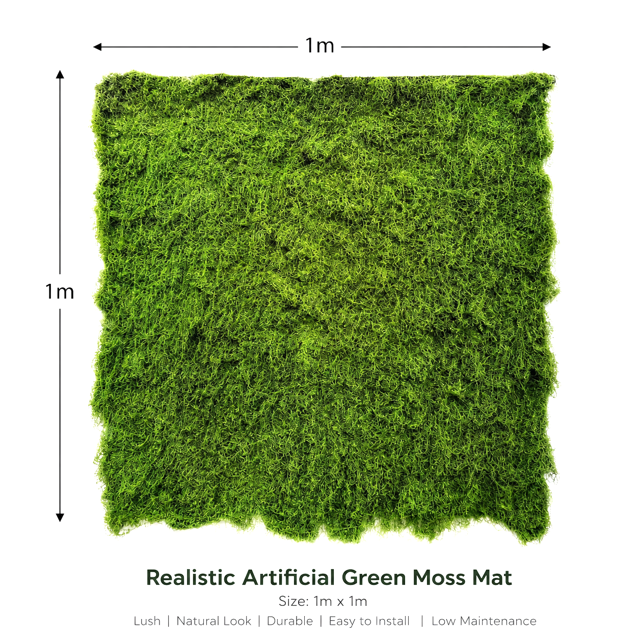 Artificial Moss Carpet 1M by 1M Artificial Lawn Fake Grass Artificial Green Plant Decoration Photo Props