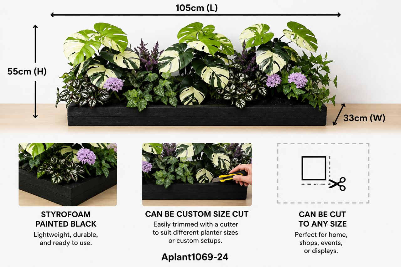 Alton Flowers 28cm artificial assorted plants in a planter pot, ideal for home decor, events, and garden arrangements.