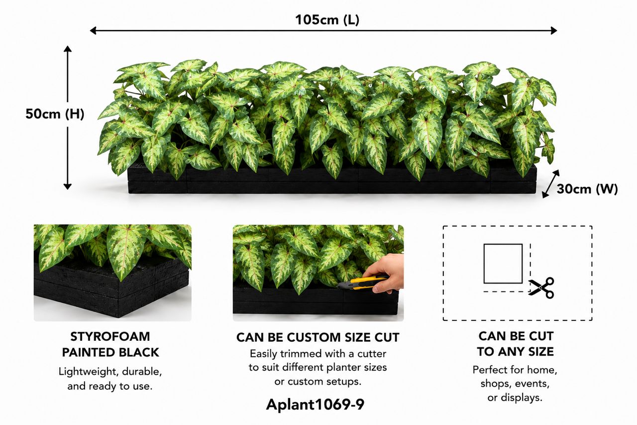 Assorted 28cm artificial plants in a planter pot, perfect for home decor, events, and garden decoration by Alton Flowers.