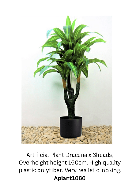 160cm Plant Artificial Dracena x3 heads, home decor, garden, events Aplant1080