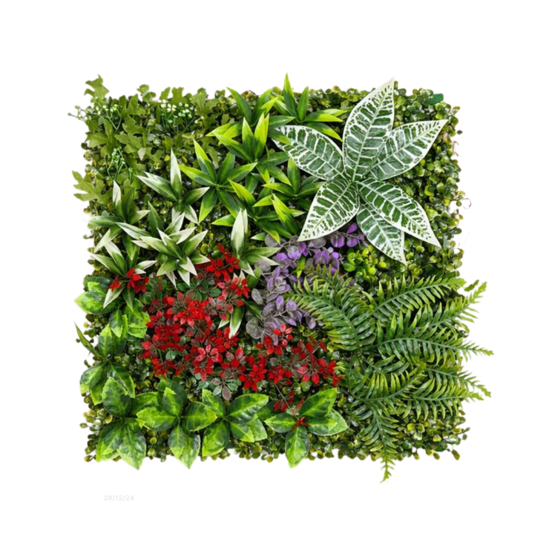 Artificial grass wall panel with lush green plants, ideal for home decor and events by Alton Flowers N Gifts.