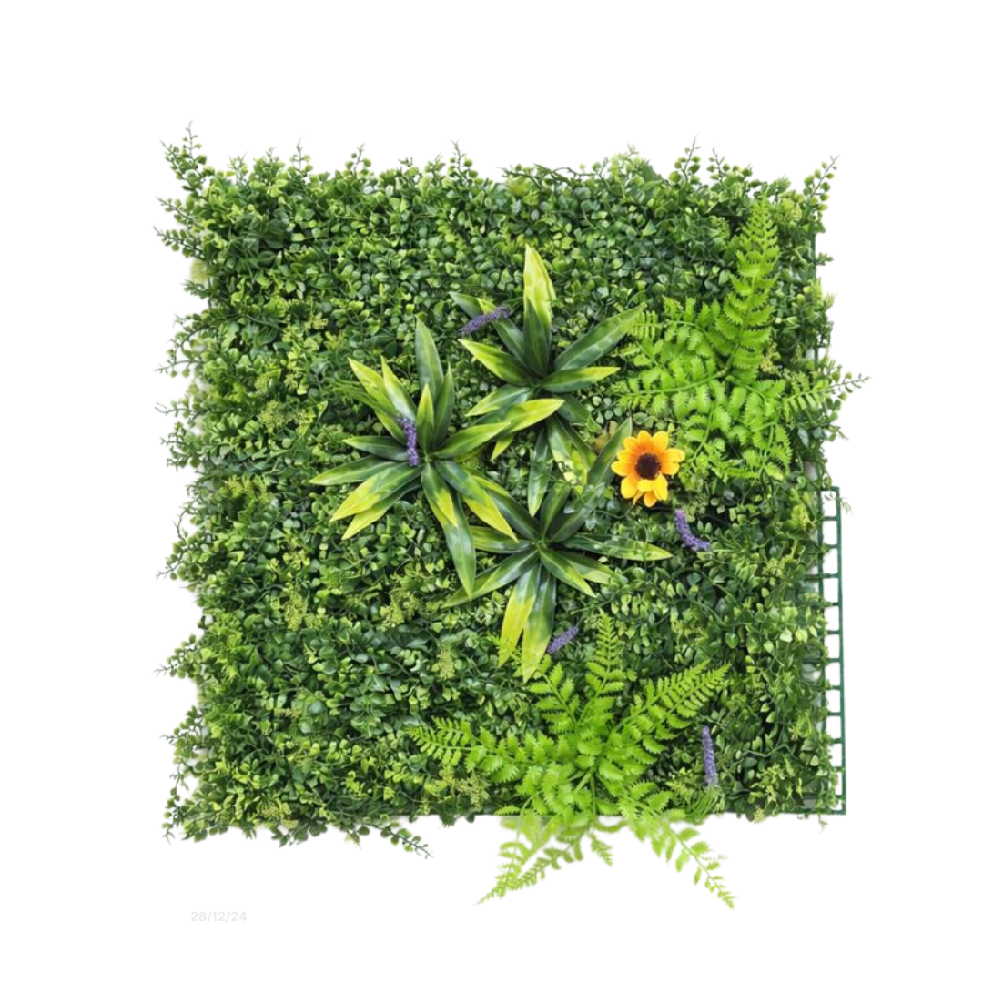 Artificial grass wall panel with lush green plants, ideal for home decor and event backgrounds by Alton Flowers N Gifts.