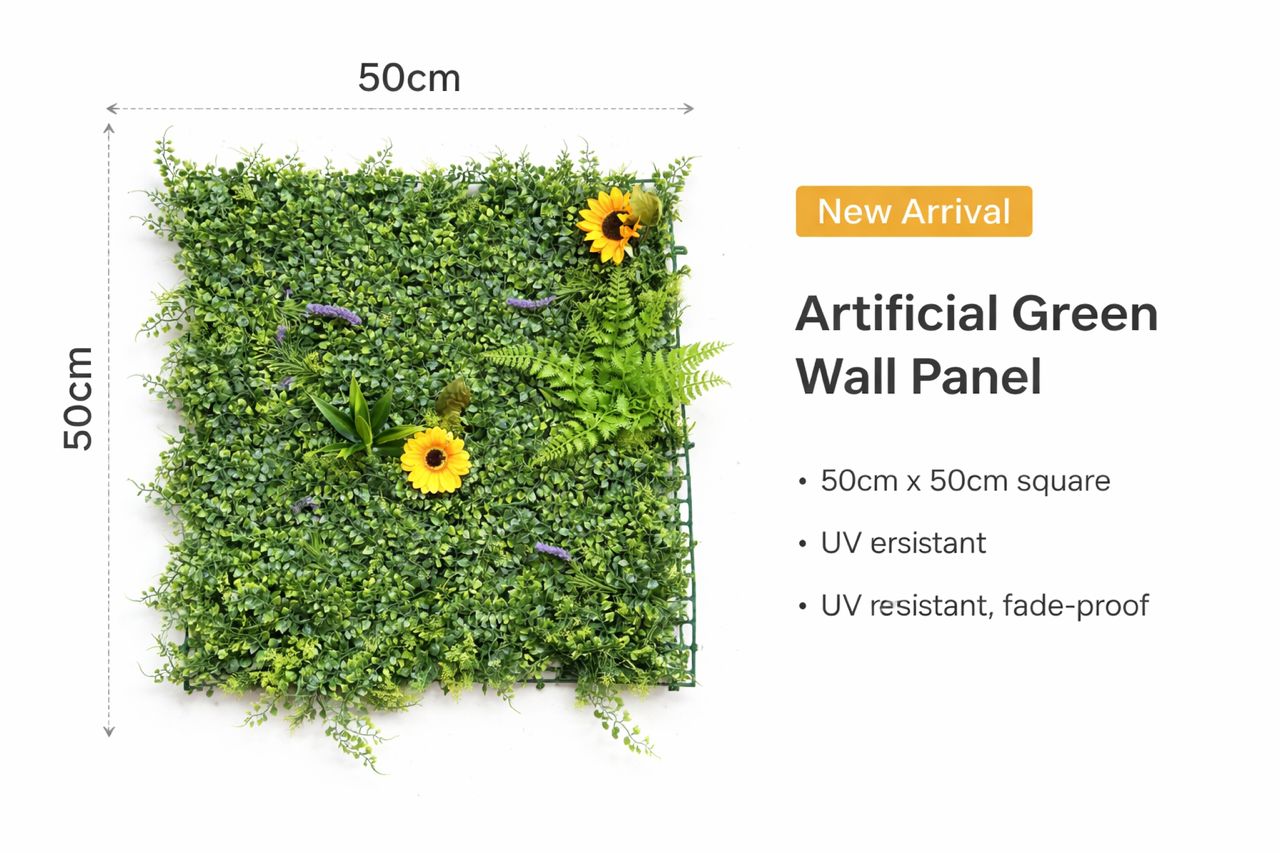 Artificial grass wall panel from Alton Flowers N Gifts, lush green plants for home decor and event decoration.
