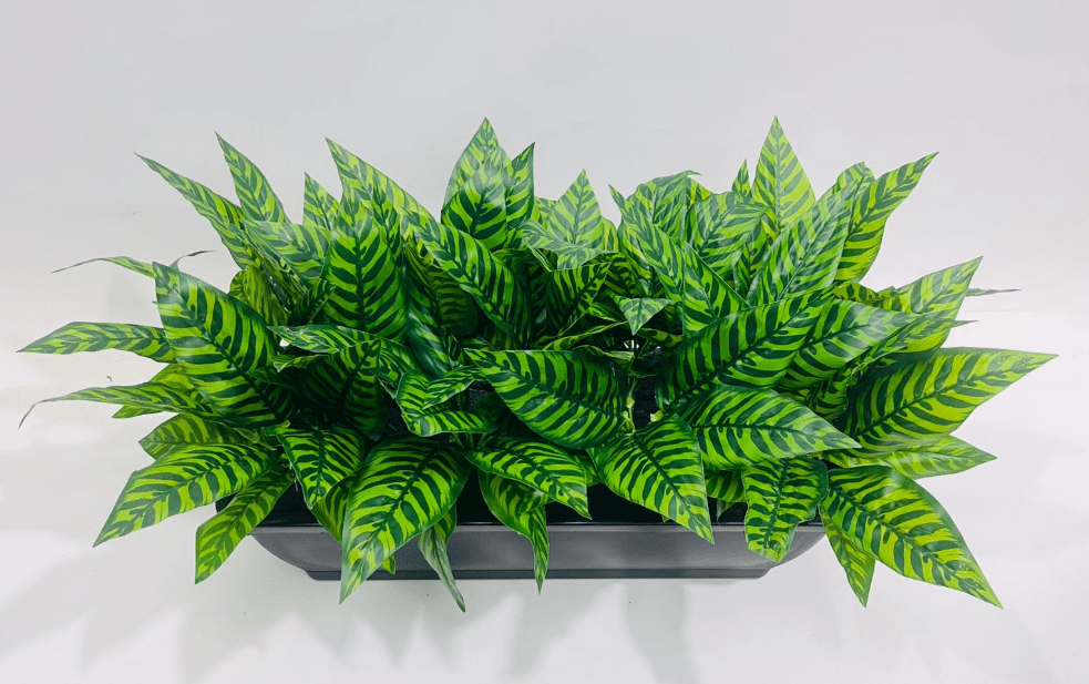 35cm Artificial Plant Mini Eucalyptus Bush Foliage in Plastic Rectangle Planter Pot Aplant1085