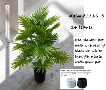 75cm Artificial Plant Livistona Fan Palm Plant, Money Plant, shrubs, foilages, Plant 24 leaves Aplant1115-3