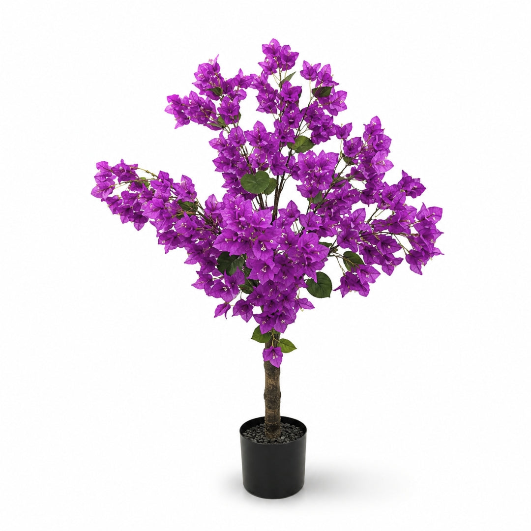 90cm Artificial Bougainvillea Tree | Potted Faux Vibrant Flowering Plant