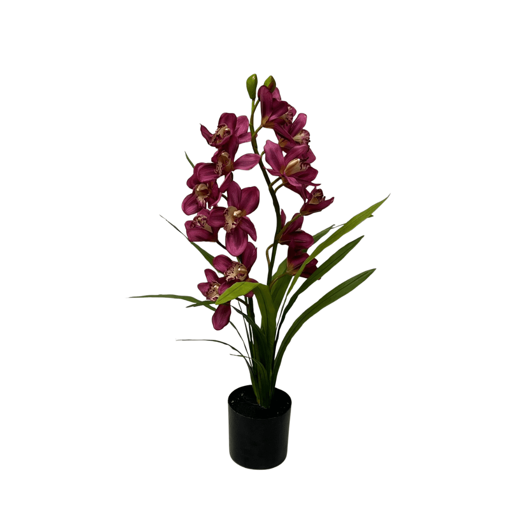 70cm Real Touch Potted Artificial Orchid – Faux Flower Plant for Home & Office Decor Aplant1198