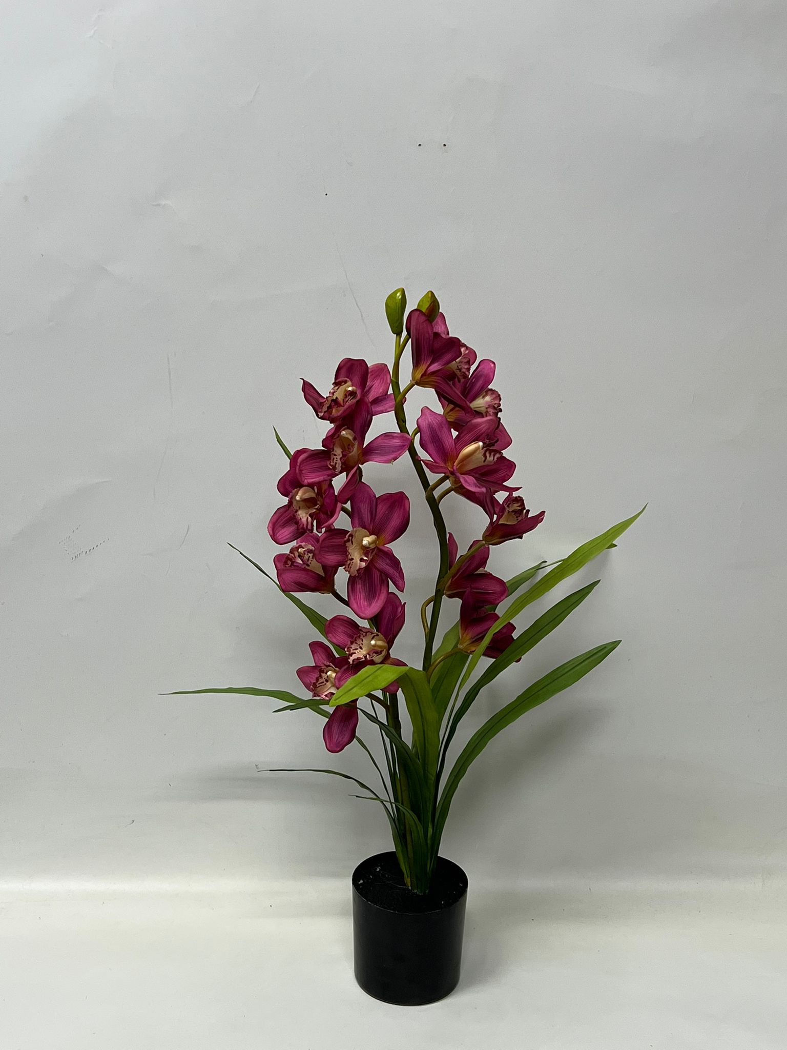 70cm Real Touch Potted Artificial Orchid – Faux Flower Plant for Home & Office Decor Aplant1198