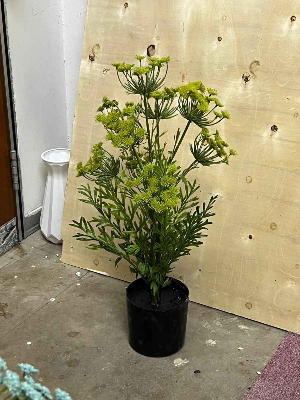 60cm Real Touch Potted Artificial Yarrow Plant – Faux Flower Plant for Home & Office Decor Aplant1200