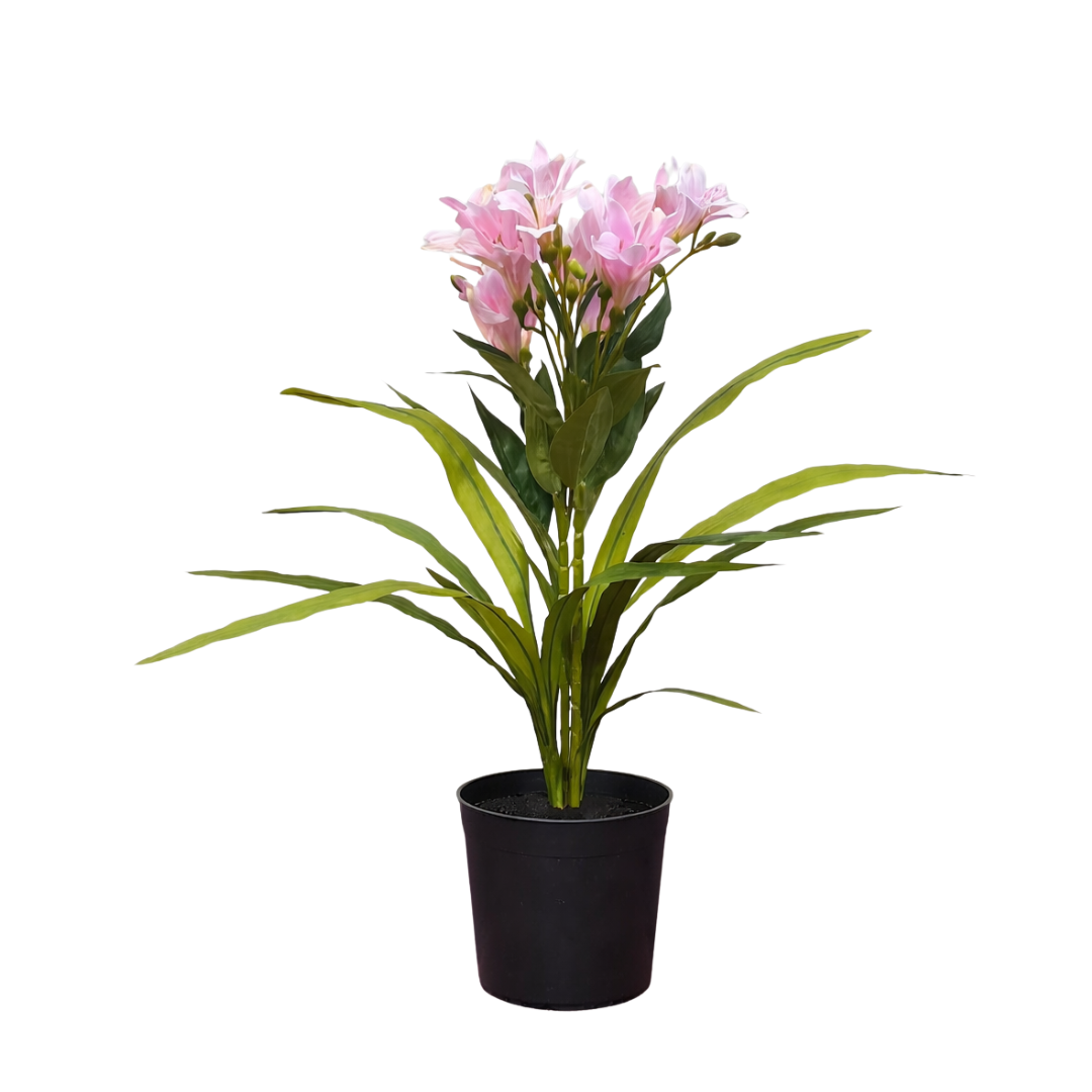 65cm Premium Faux Freesia Plant Arrangement | Office Lobby & Living Room Decor, Plants, events, flower, artificial