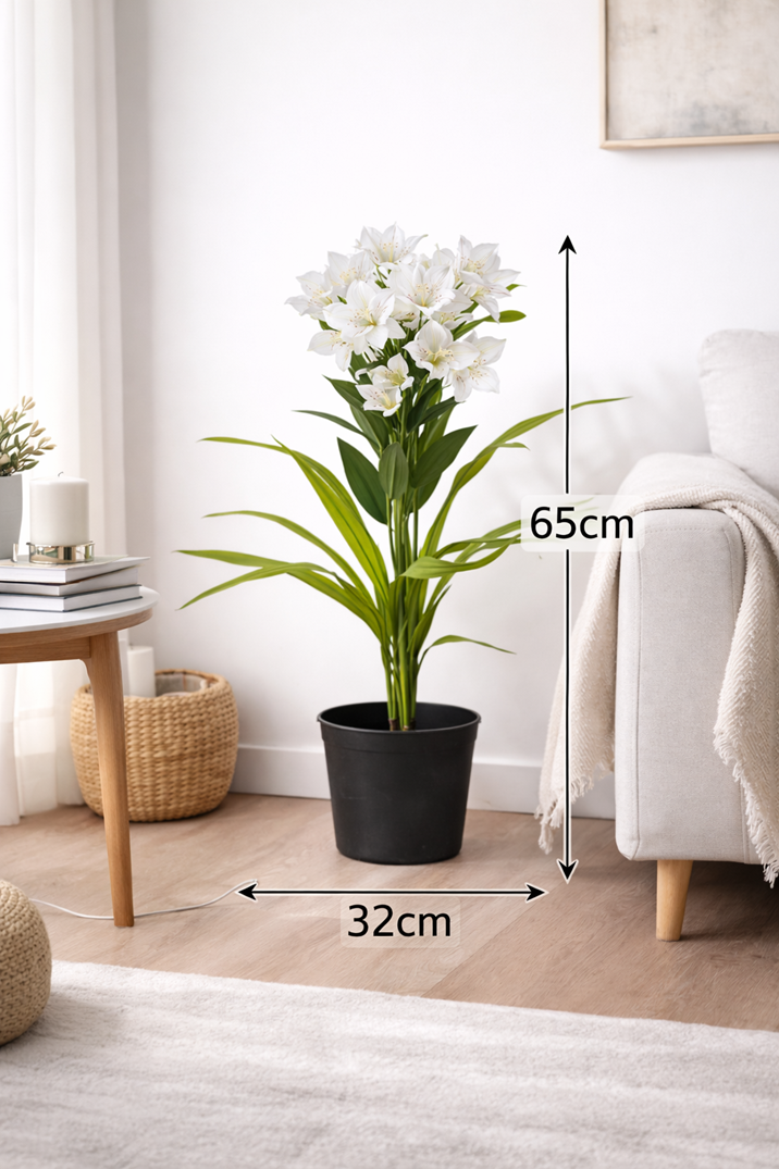 65cm Premium Faux Freesia Plant Arrangement | Office Lobby & Living Room Decor, Plants, events, flower, artificial