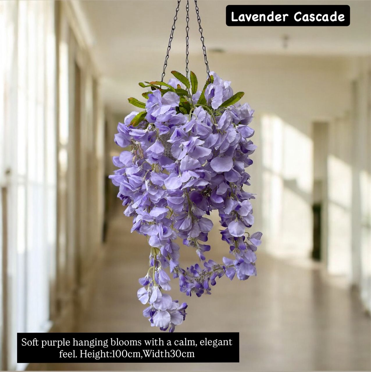 100cm Lavender Cascade Aplant1272-2