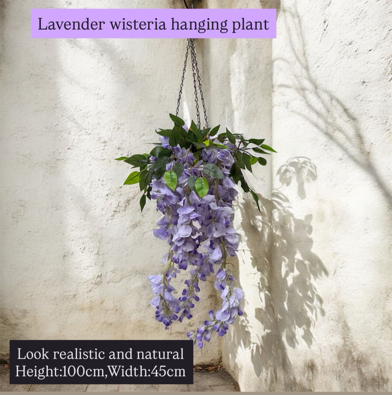 100cm Lavender Wisteria hanging plant Aplant1272