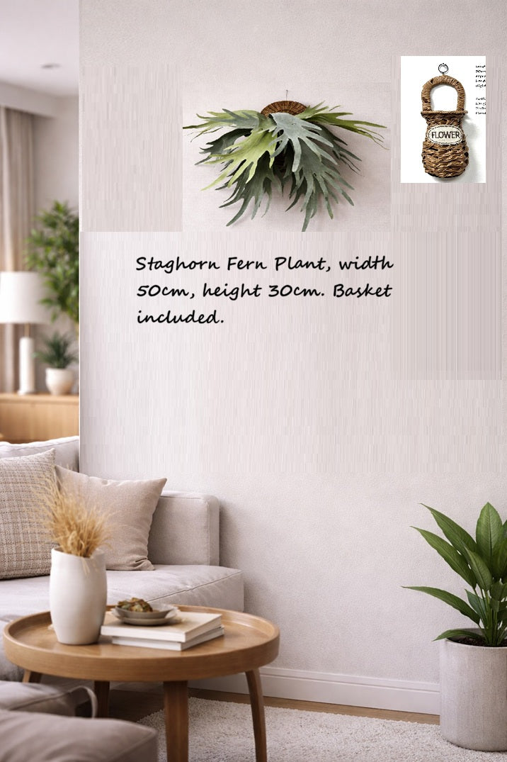 35cm Staghorn Fern Plant Artificial Aplant1285