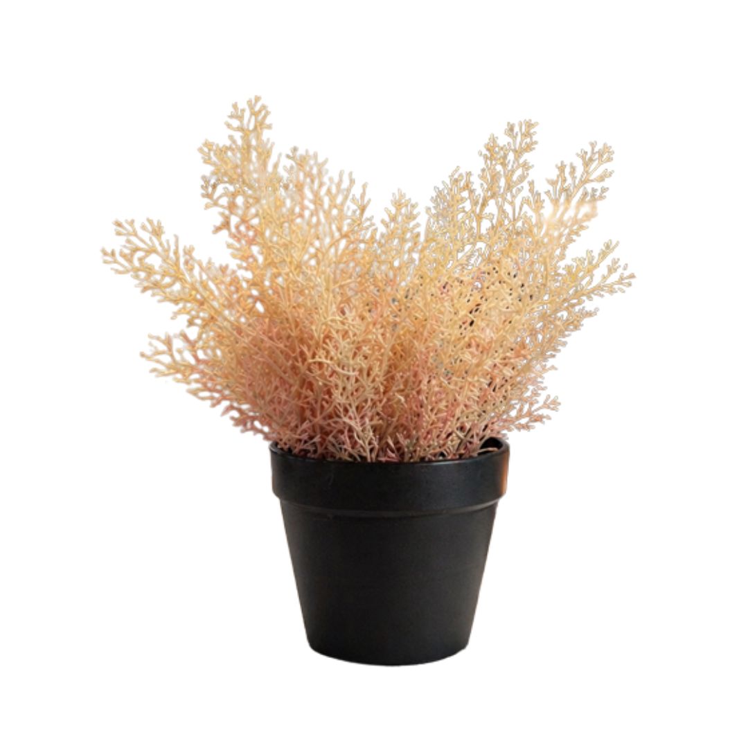 25cm Artificial Plant in a Black Plastic Pot | Artificial Plants | Small Faux Plants
