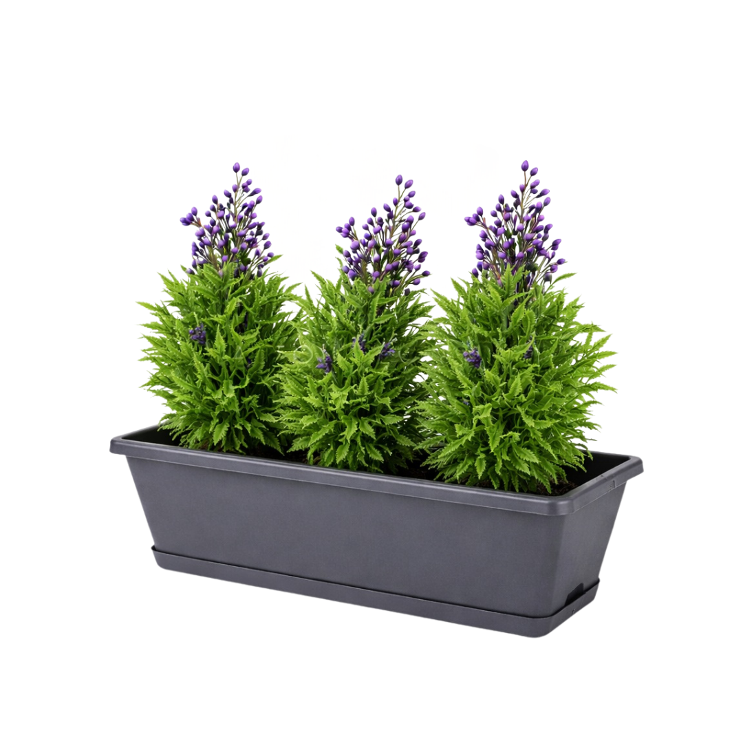 50cm Artificial Berry Plant Bush in a plastic planter pot  Aplant1290 - Alton Flowers
