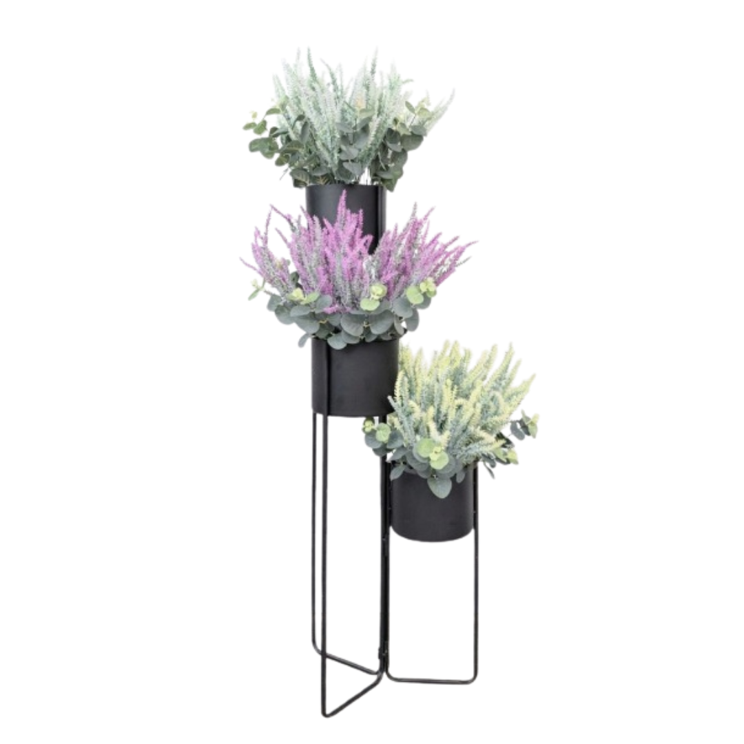 100cm Elegant Multi-tier Décor Stand with Artificial Plants