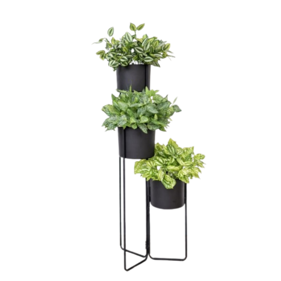 100cm Elegant Multi-tier Décor Stand with Artificial Plants