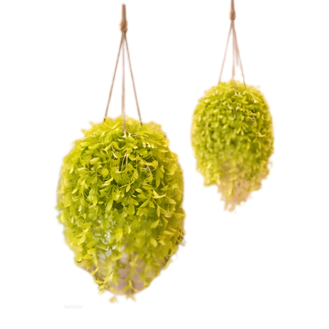 Artificial Hanging Plant, Raindrop Succulent in a cocofiber pot Aplant1301-3