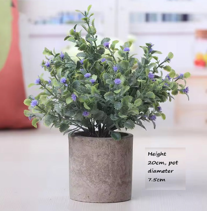 20cm Mini Artificial Potted Green Plants Table Decor Home and Office