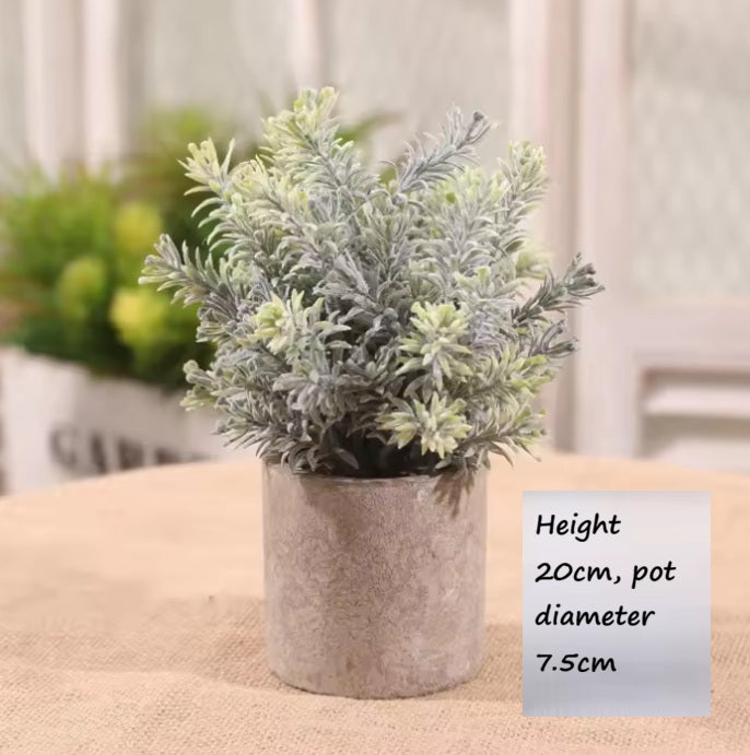 20cm Mini Artificial Potted Green Plants Table Decor Home and Office