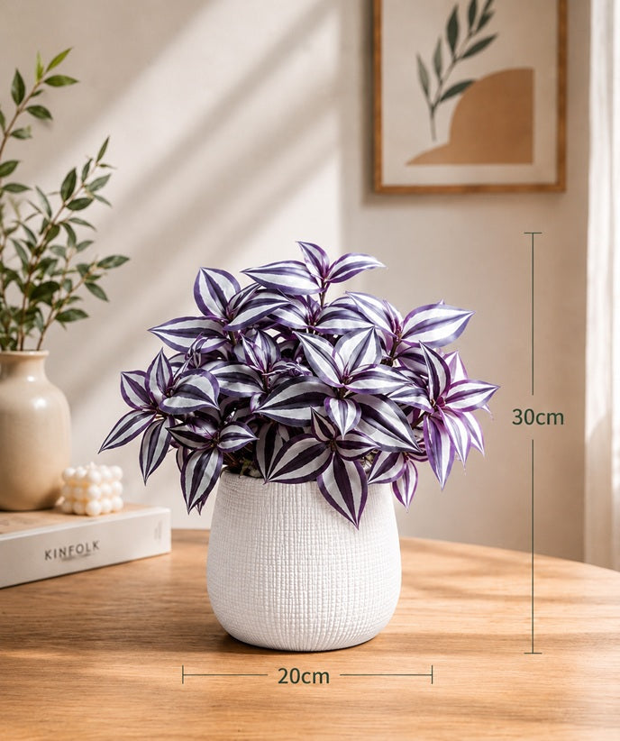 30cm Artificial Bush Leaves in Pot Home Office Garden Events