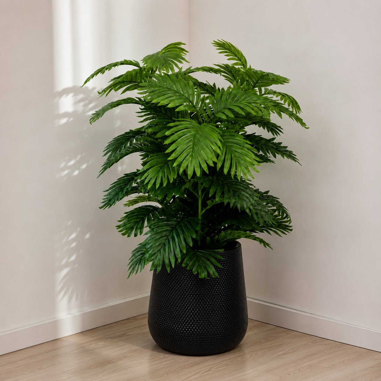 80cm Artificial Parlor Palm Tree | Potted Faux Dwarf Feather Palm Shrub