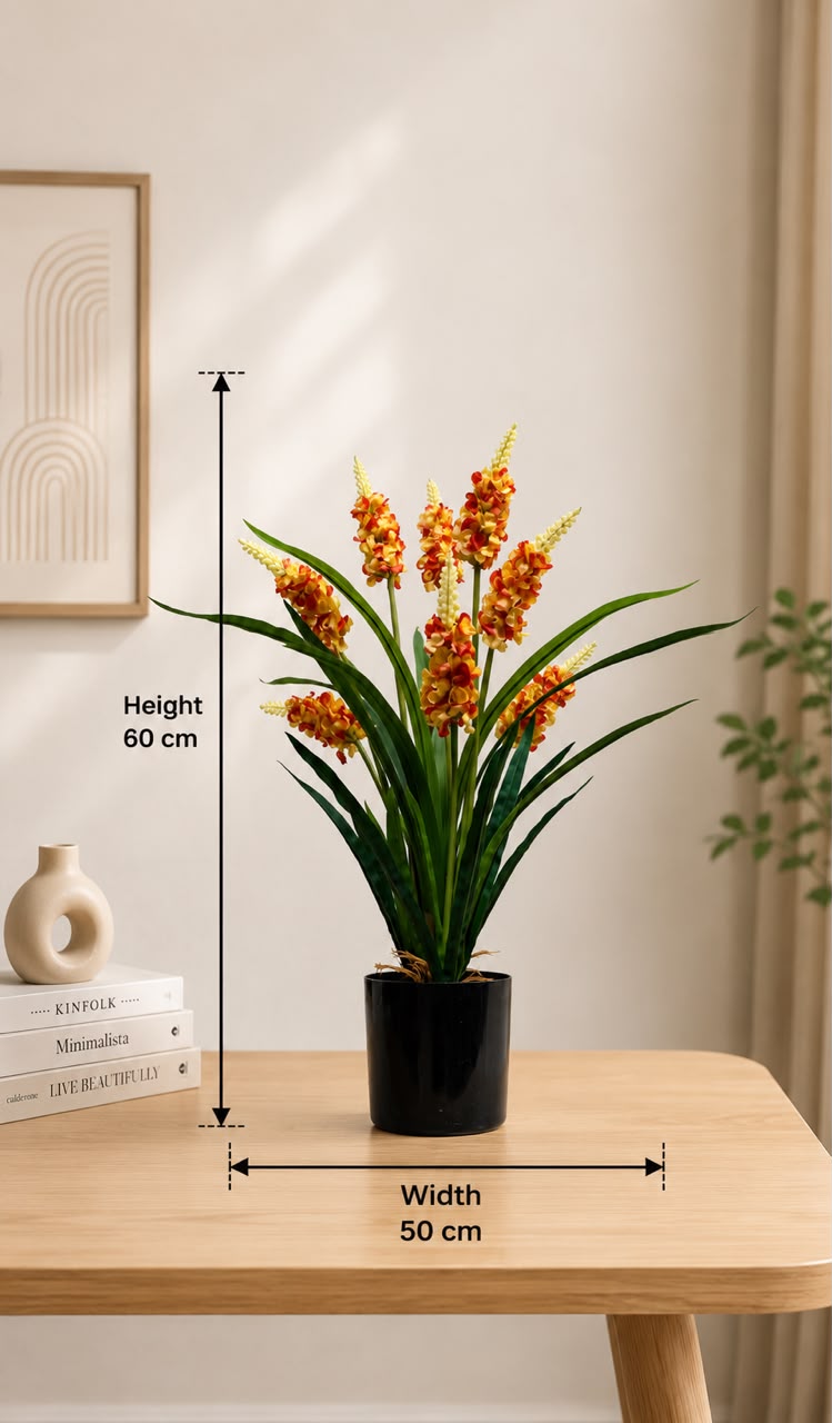 Artificial 60cm plant in black pot for home, office, or garden decor by Alton Flowers N Gifts